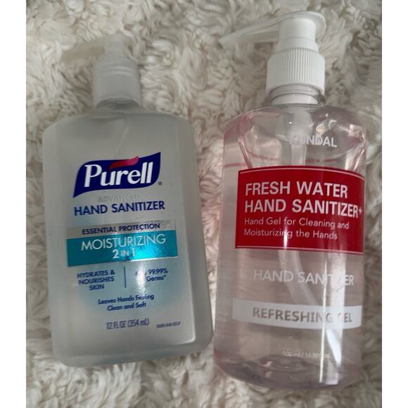 Purell Adv Hand Sanitizer 12 Fl.oz, KUNDAL Fresh Water Hand Sanitizer 16.9fl. oz - Picture 1 of 4